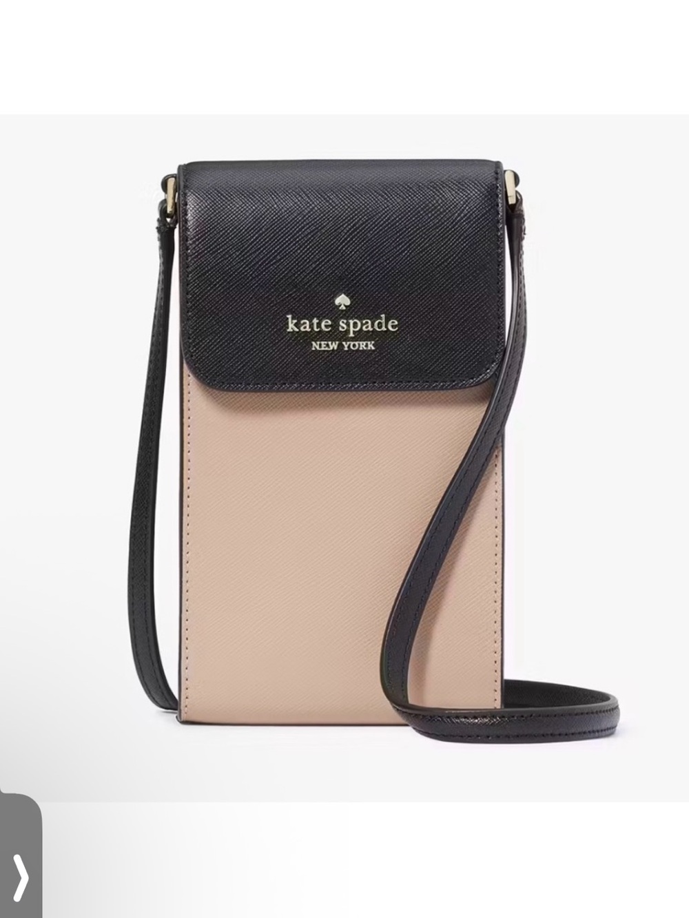 kate spade Black & Blush Crossbody Phone Pouch